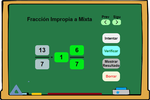Convertor de Fracciones Impropias a Mixtas