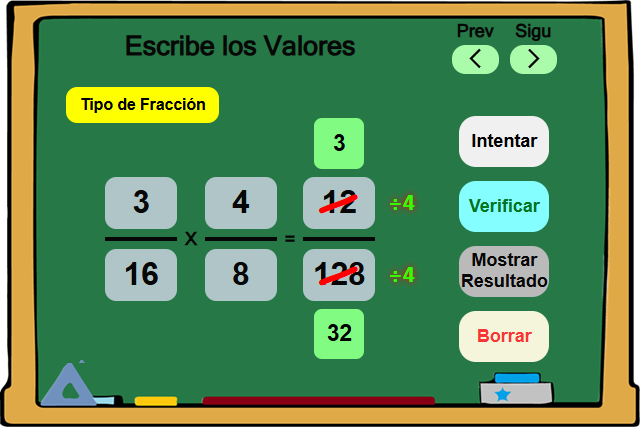 Practica Multiplicación de Fracciones