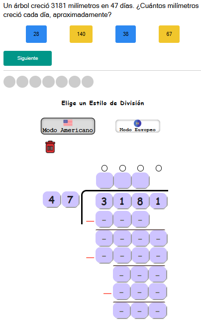 Test de división larga (2 dígitos)