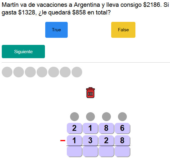 Test de resta nivel difícil 2