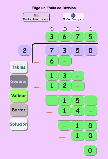 Practica Resolviendo Divisiones Largas de 1 Dígito