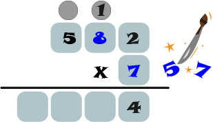 Resolver Problemas de Multiplicación Usando el Método de Reagrupación, paso 6