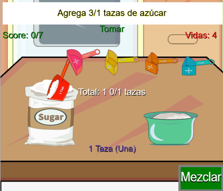 Juego de fracción: Mi Pequeña Cocina
